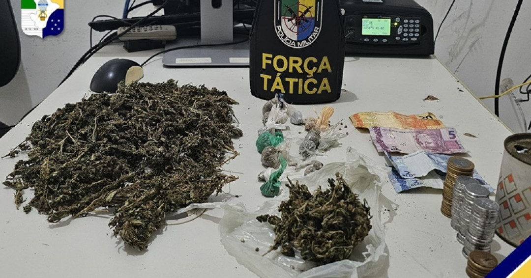 PM prende suspeito e apreende drogas na zona rural de Ilha das Flores