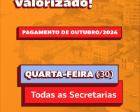 Prefeitura de Penedo paga salário de outubro na quarta-feira, 30