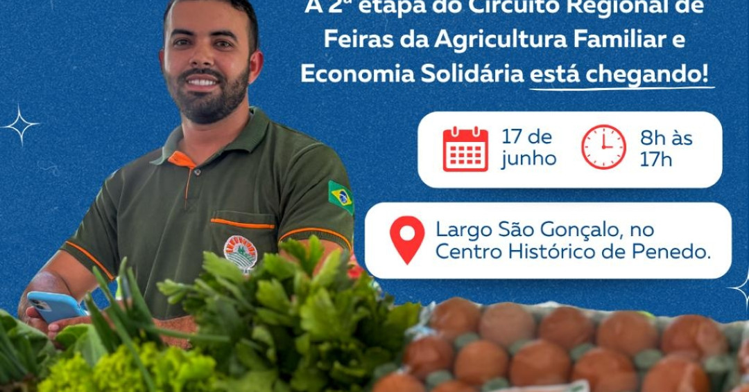 Unicafes-AL abre inscrições para 2ª etapa do Circuito Regional de Feiras de Agricultura Familiar e Economia Solidária