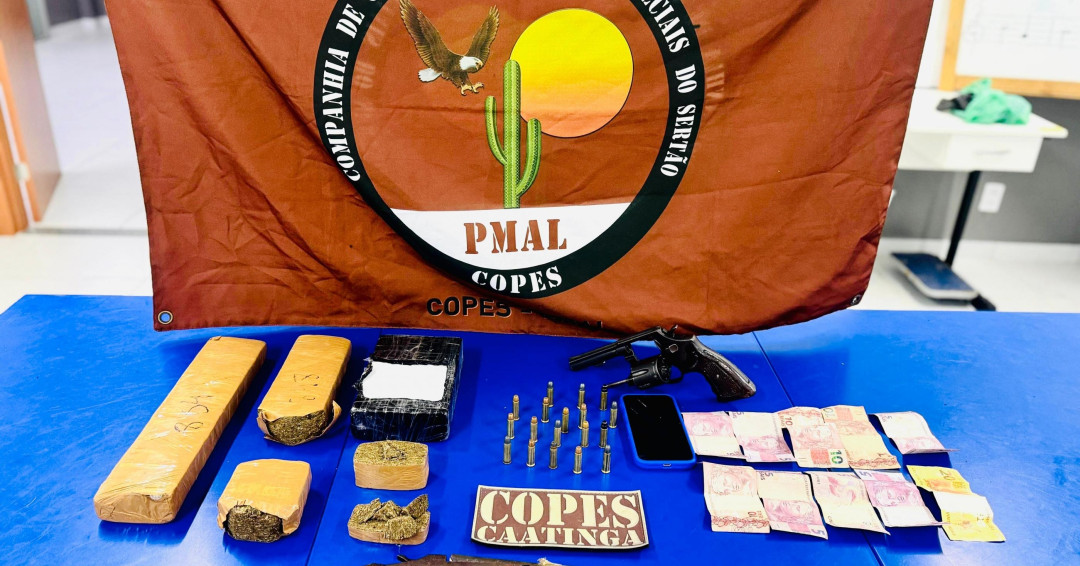 PM apreende 36 armas de fogo e mais de 17 Kg de drogas na última semana em Alagoas
