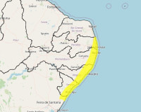 Novo alerta de chuvas é emitido para 53 cidades alagoanas, incluindo Penedo