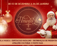 Abertura oficial do Penedo Luz acontece no dia 03 de dezembro com chegada do Papai Noel e espetáculo Natalino